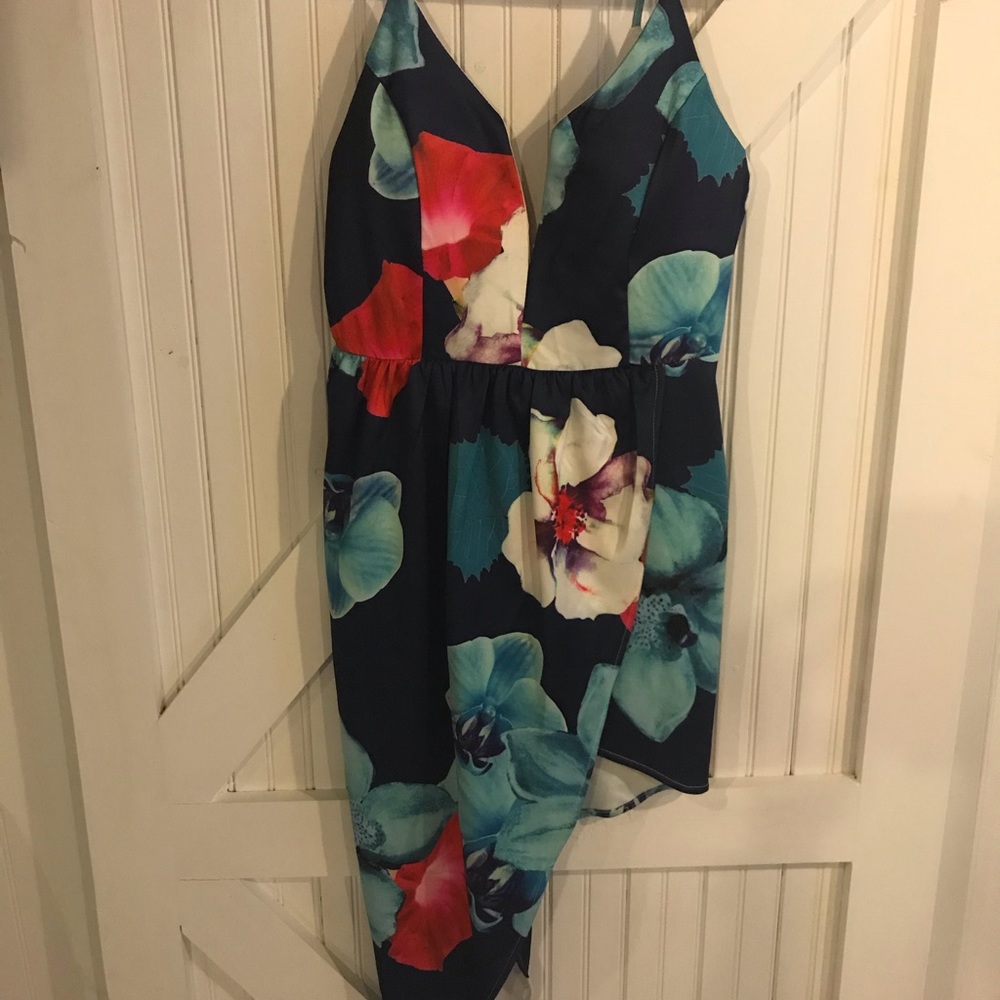 Blue floral dress